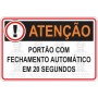 Portão com fechamento automático em 20 segundos 